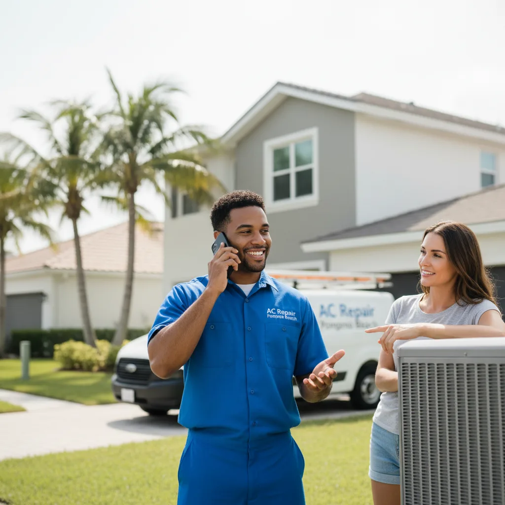 AC Repair Pompano Beach customer support in Hallsboro